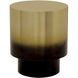 Frida 21.25 X 18 inch Antique Brass / Black / Antique Brass End Table